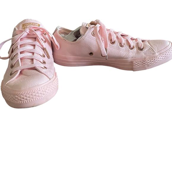 Converse Chuck Taylor Sneakers Pink Leather Rose Gold Women’s 8 / Men’s 6 - Picture 8 of 9